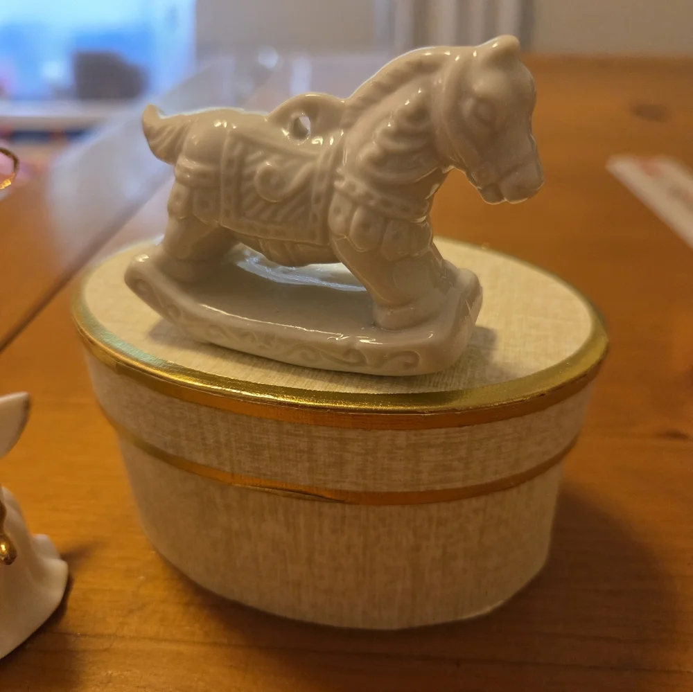 Vintage White Porcelain Ornaments